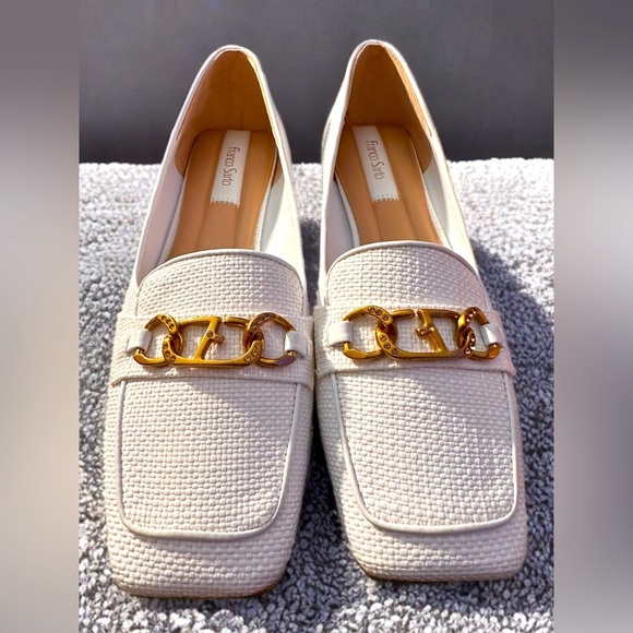 NEW Franco Sarto Women’s L-Tiari Slip On Loafers White Size 11M - Picture 1 of 14